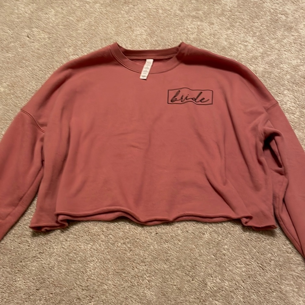 Bride cropped crew neck